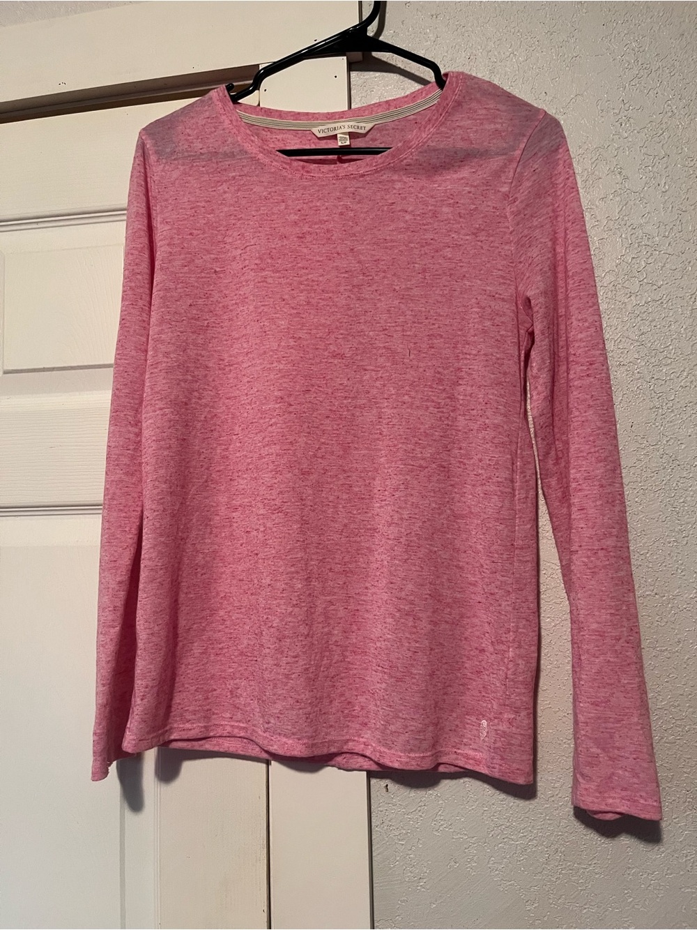 Victoria's Secret Pink Heather Long-Sleeve Crewneck Top